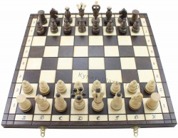 Подарочные шахматы "Королевские" инкрустированные медной нитью